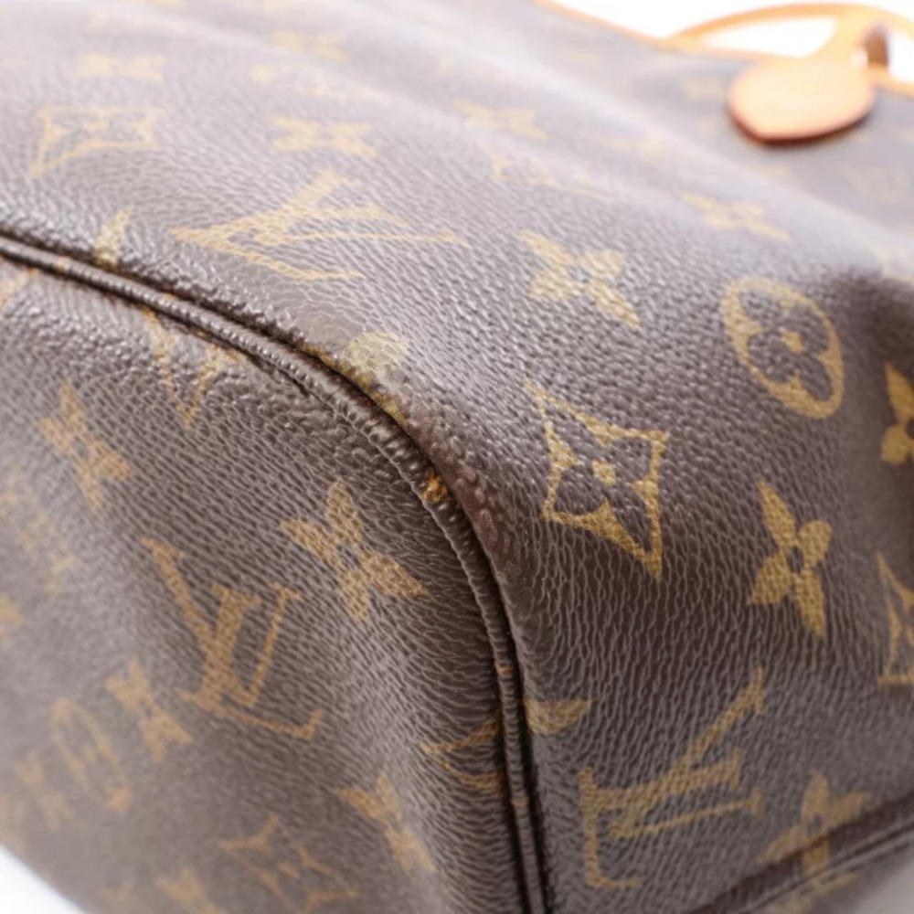 Louis Vuitton Neverfull Tote Bag Canvas Leather Monogram Brown - Picture 8 of 9